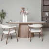 Eettafel Alba Walnoot Marmer 200cm Ovaal - Giga Meubel