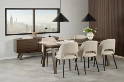 Eettafel Annie Eikenfineer Smoke 200cm - Giga Living