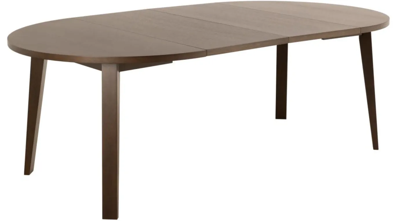 Eettafel Annie Eikenfineer Smoke Ø120/220x75cm - Giga Living