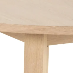 Eettafel Annie Eikenfineer Wit Ø120/220x75cm - Giga Living