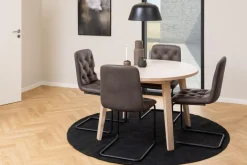 Eettafel Annie Eikenfineer Wit Ø120x75cm - Giga Living