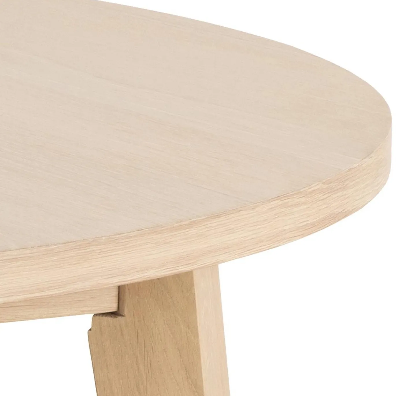 Eettafel Annie Eikenfineer Wit Ø120x75cm - Giga Living