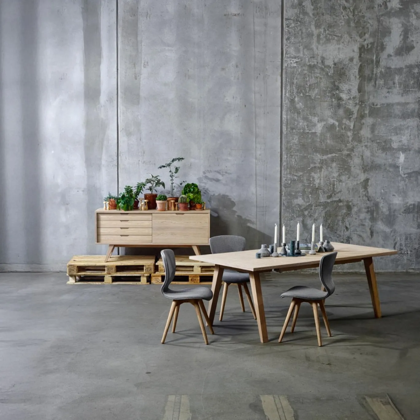 Eettafel Annie Eikenfineer Wit 210/310cm - Giga Living