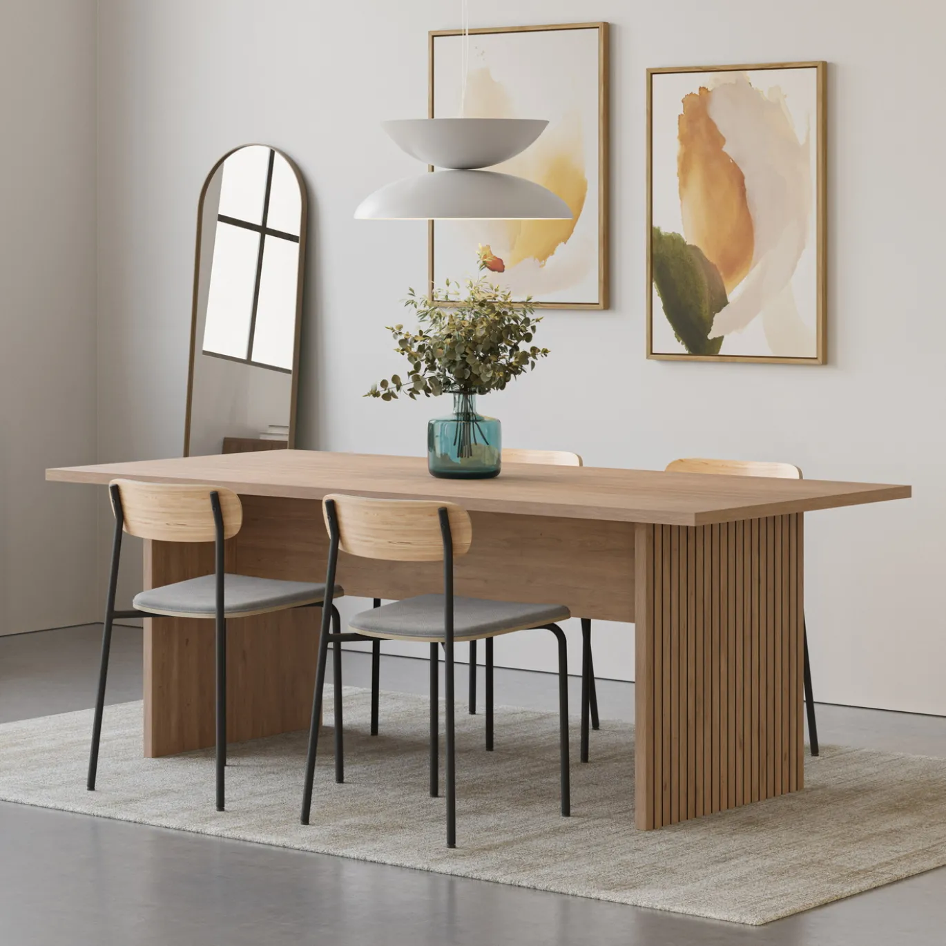 Eettafel Ariel 200cm Naturel Vertical Striped - Giga Meubel