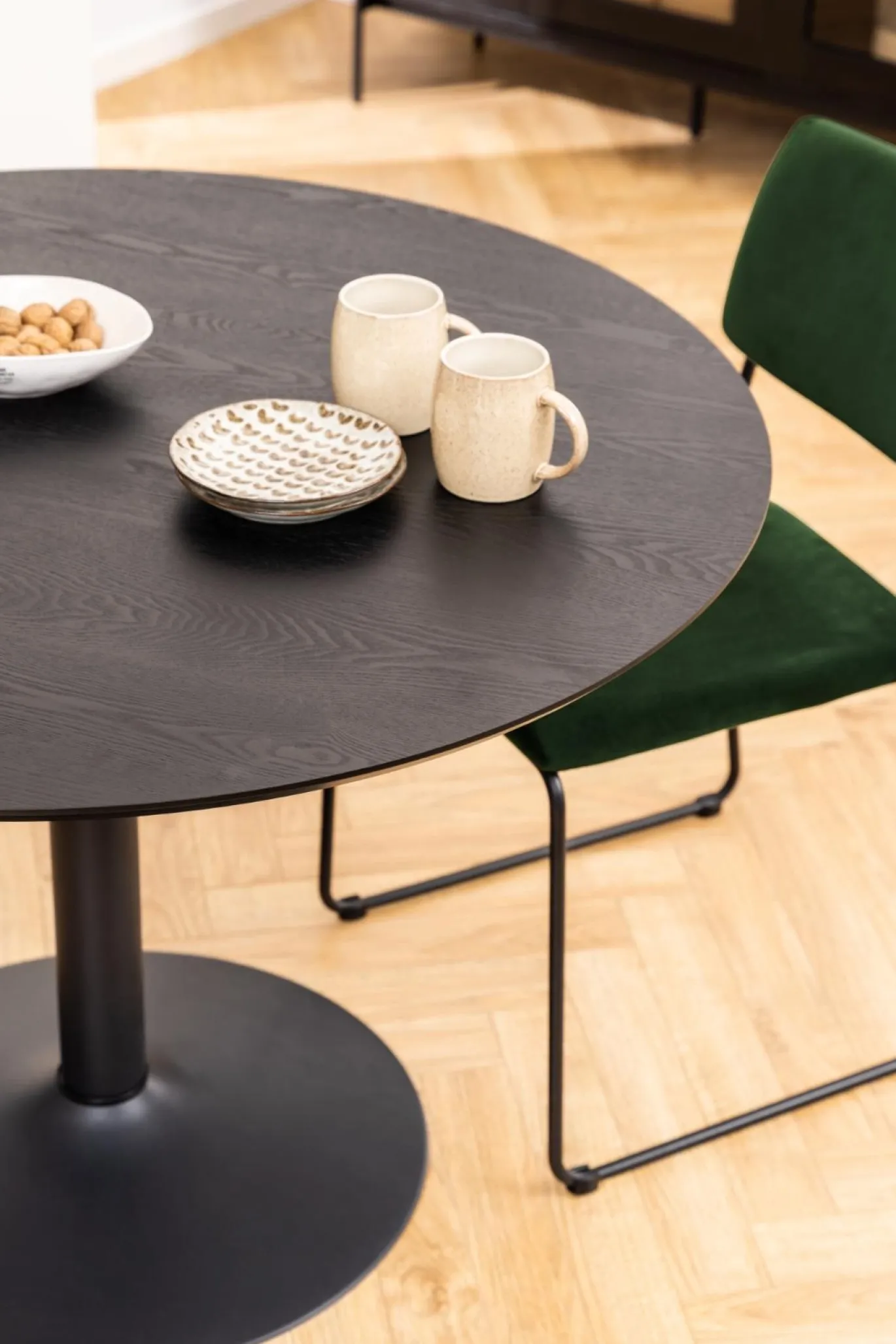 Eettafel Aurora MDF Zwart Ø110cm - Giga Living