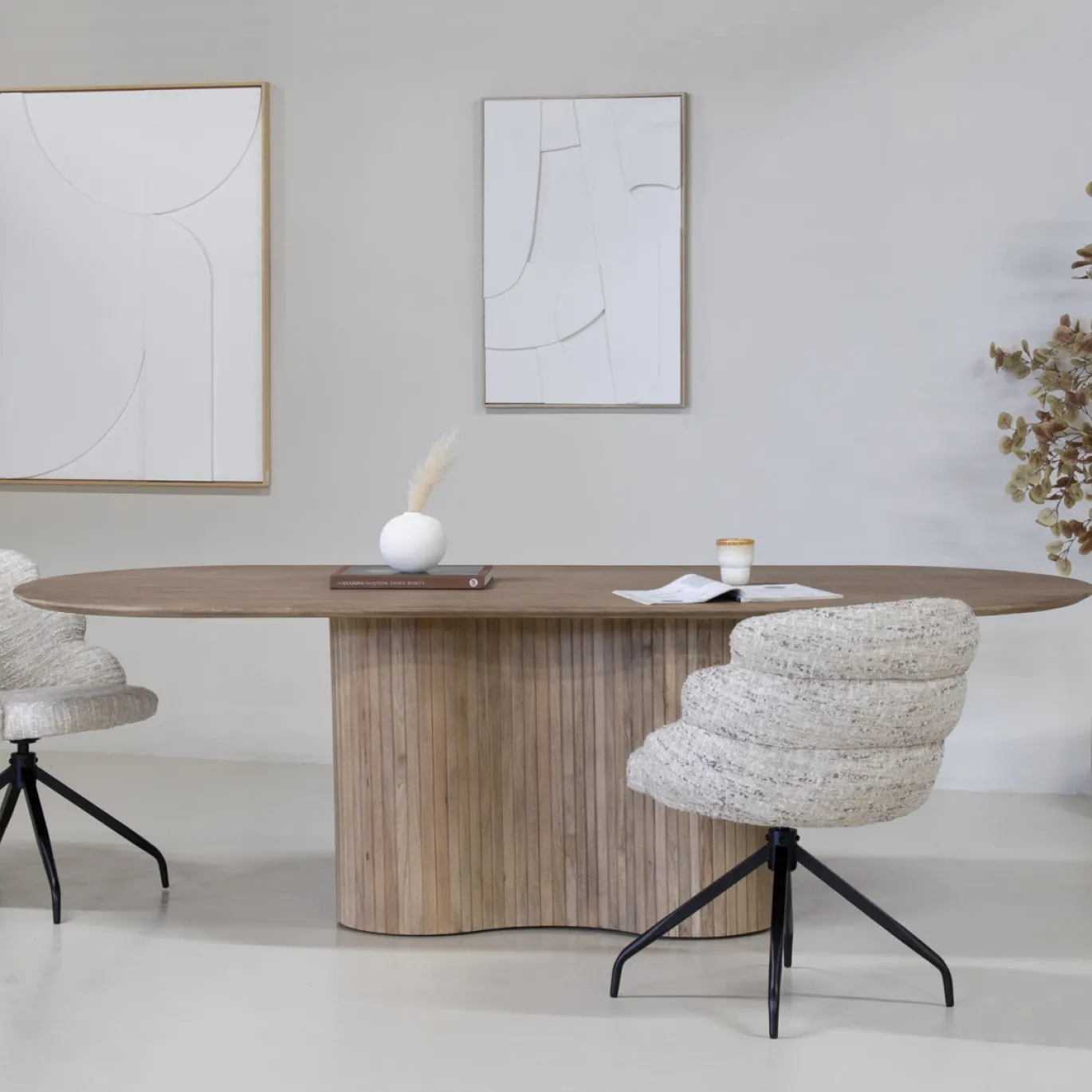 Eettafel Ava Ovaal Naturel 200cm - Giga Meubel
