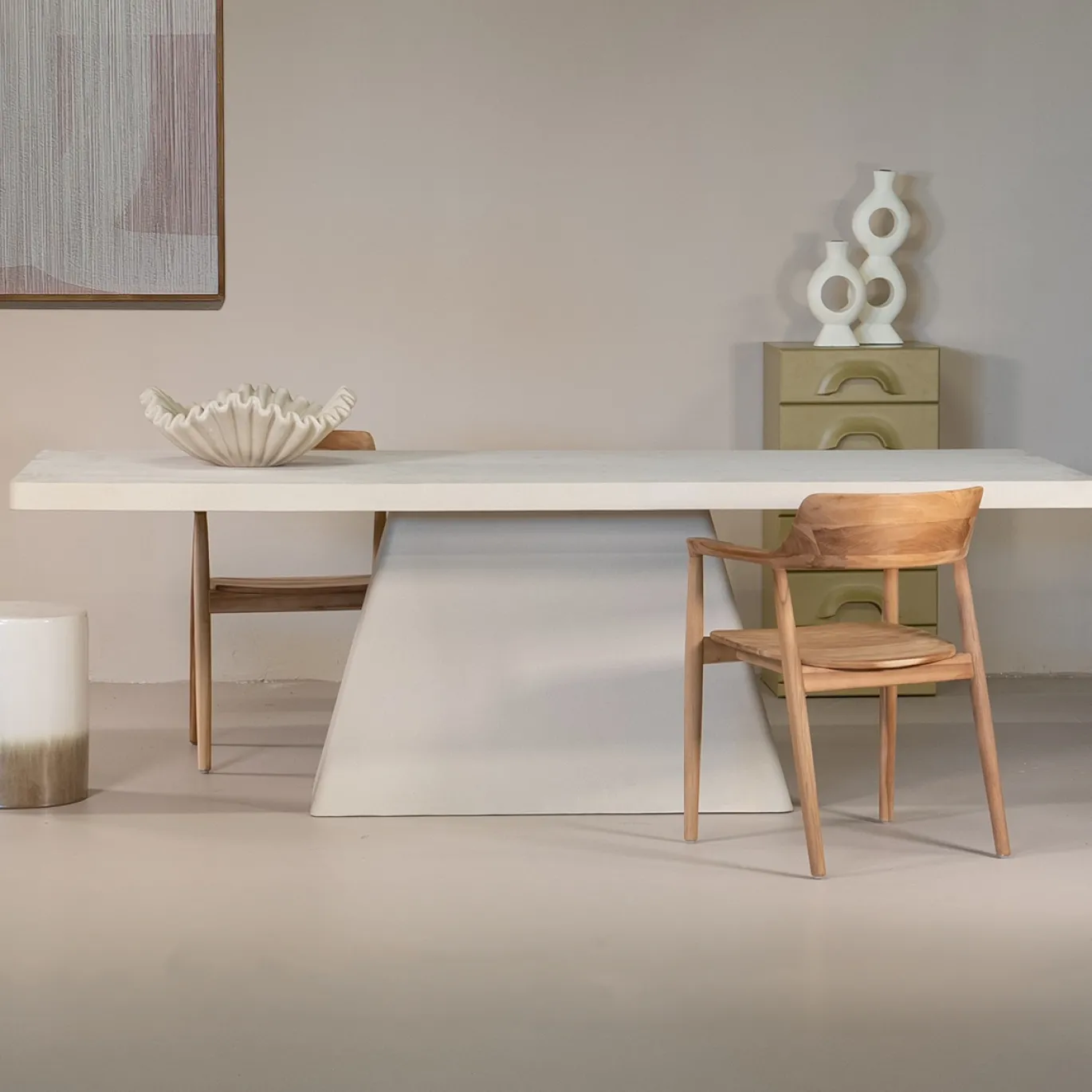 Eettafel Avia Rechthoek Beige 160cm - Giga Meubel