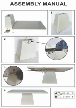 Eettafel Avia Rechthoek Wit 240cm - Giga Meubel