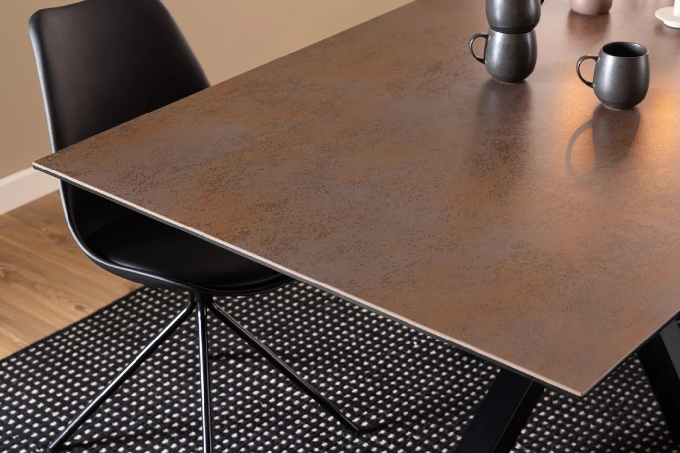 Eettafel Axel Rechthoek Keramiek Bruin 200cm - Giga Living