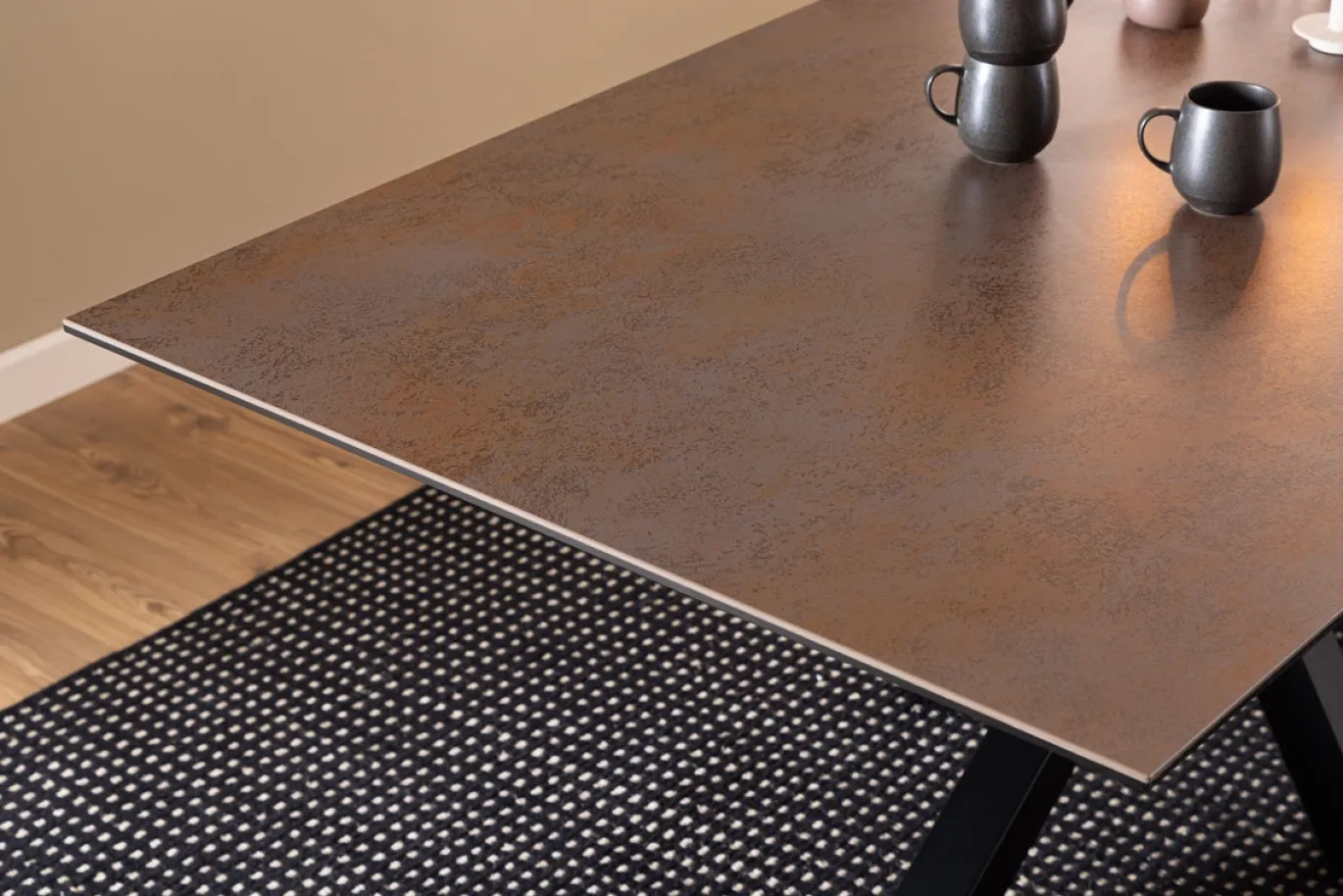 Eettafel Axel Rechthoek Keramiek Bruin 200cm - Giga Living