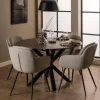 Eettafel Axel Rond Keramiek Bruin Ø120cm - Giga Living