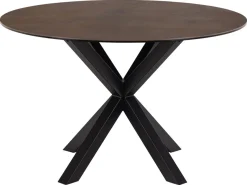 Eettafel Axel Rond Keramiek Bruin Ø120cm - Giga Living