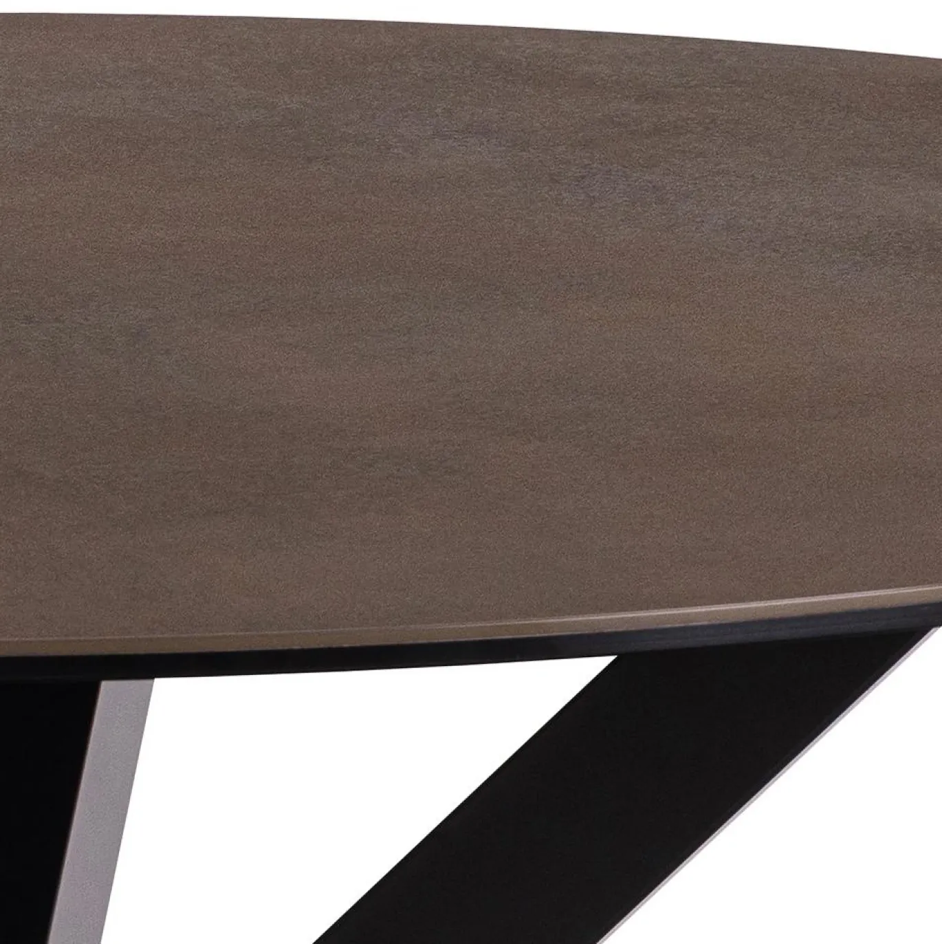 Eettafel Axel Rond Keramiek Bruin Ø120cm - Giga Living