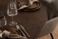 Eettafel Axel Rond Keramiek Bruin Ø120cm - Giga Living