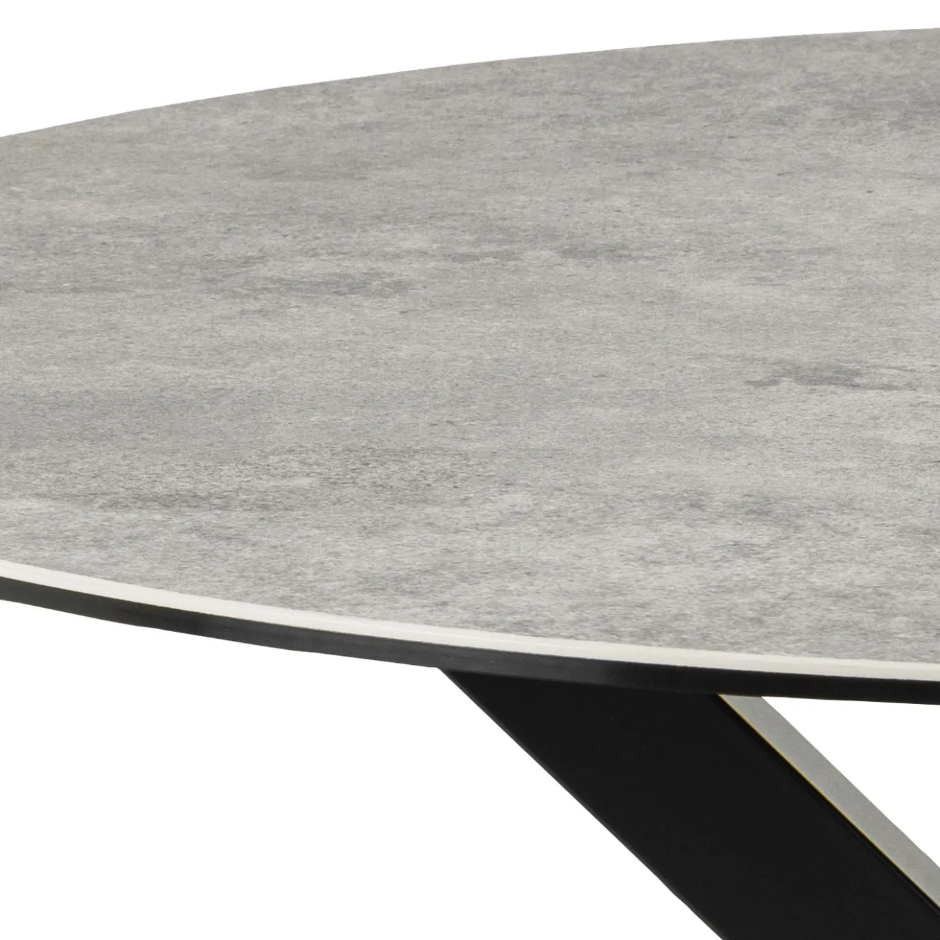 Eettafel Axel Rond Keramiek Grijs Ø120cm - Giga Living