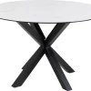 Eettafel Axel Rond Keramiek Wit Ø120cm - Giga Living