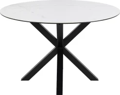 Eettafel Axel Rond Keramiek Wit Ø120cm - Giga Living