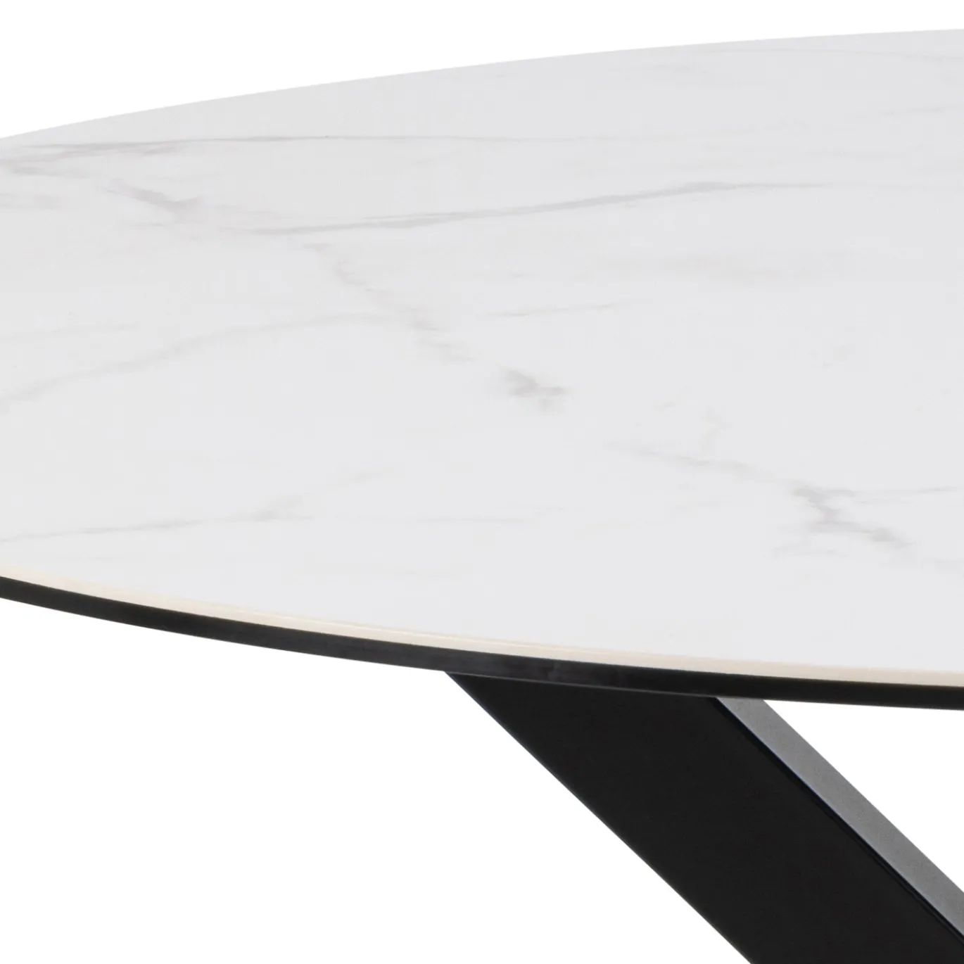 Eettafel Axel Rond Keramiek Wit Ø120cm - Giga Living