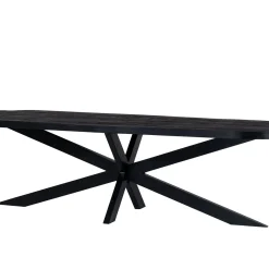 Eettafel Barn Ovaal Zwart Mangohout 300cm - Giga Meubel