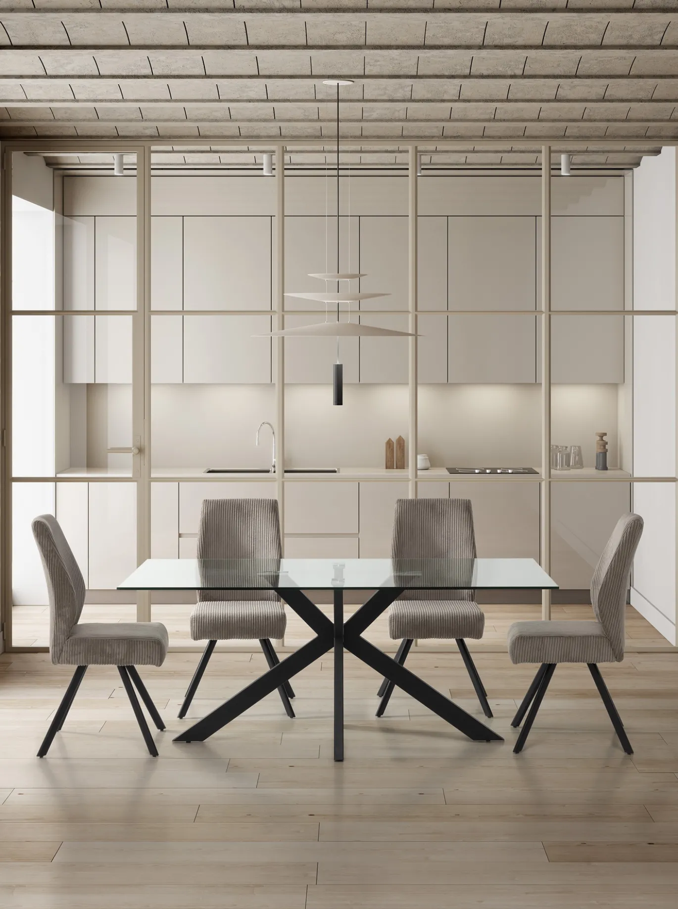 Eettafel Celia 180x100 Zwart - Giga Meubel