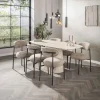 Eettafel Centro Deens Ovaal 180cm Keramiek Travertin - Giga Meubel