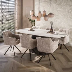 Eettafel Ceramo Centro Deens Ovaal Keramiek Taj Mahal 215 cm - Giga Meubel