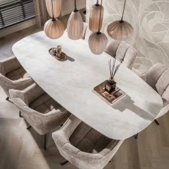 Eettafel Ceramo Centro Deens Ovaal Keramiek Taj Mahal 215 cm - Giga Meubel
