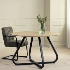 Eettafel Cesura Eiken Melamine Ø120cm - Giga Living