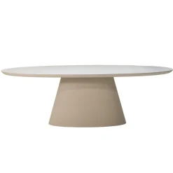 Eettafel Cleo Ovaal Beige 160cm - Giga Meubel