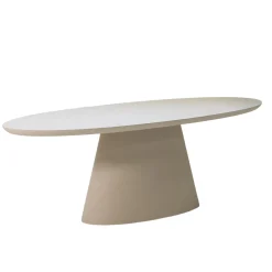 Eettafel Cleo Ovaal Beige 160cm - Giga Meubel