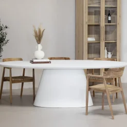 Eettafel Cleo Ovaal Wit 160cm - Giga Meubel