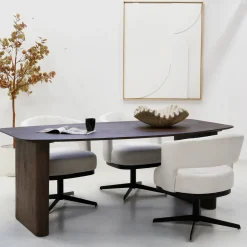 Eettafel Dai Walnoot Deens Ovaal 200cm - Giga Meubel