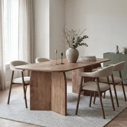 Eettafel Dalarna Walnoot Deens Ovaal 240cm - Giga Meubel