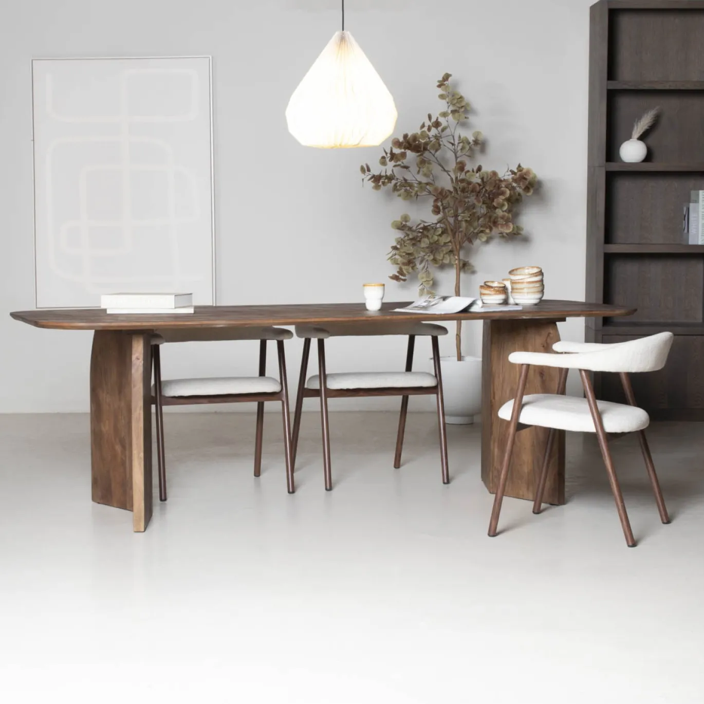 Eettafel Dalarna Walnoot Deens Ovaal 240cm - Giga Meubel