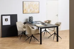 Eettafel Dalvik Keramiek Zwart Fairba 200cm - Giga Living
