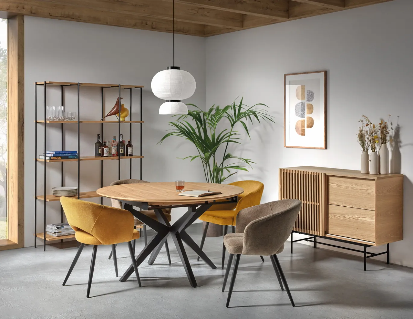 Eettafel Dunes Rond Uitschuifbaar Ø130cm - Giga Living