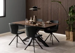 Eettafel Durgan Bruin Uitschuifbaar 168/210x90cm - Giga Living