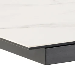 Eettafel Durgan Keramiek Wit Uitschuifbaar 170/210cm - Giga Living