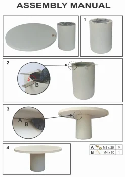 Eettafel Eden Rond Wit 120cm - Giga Meubel
