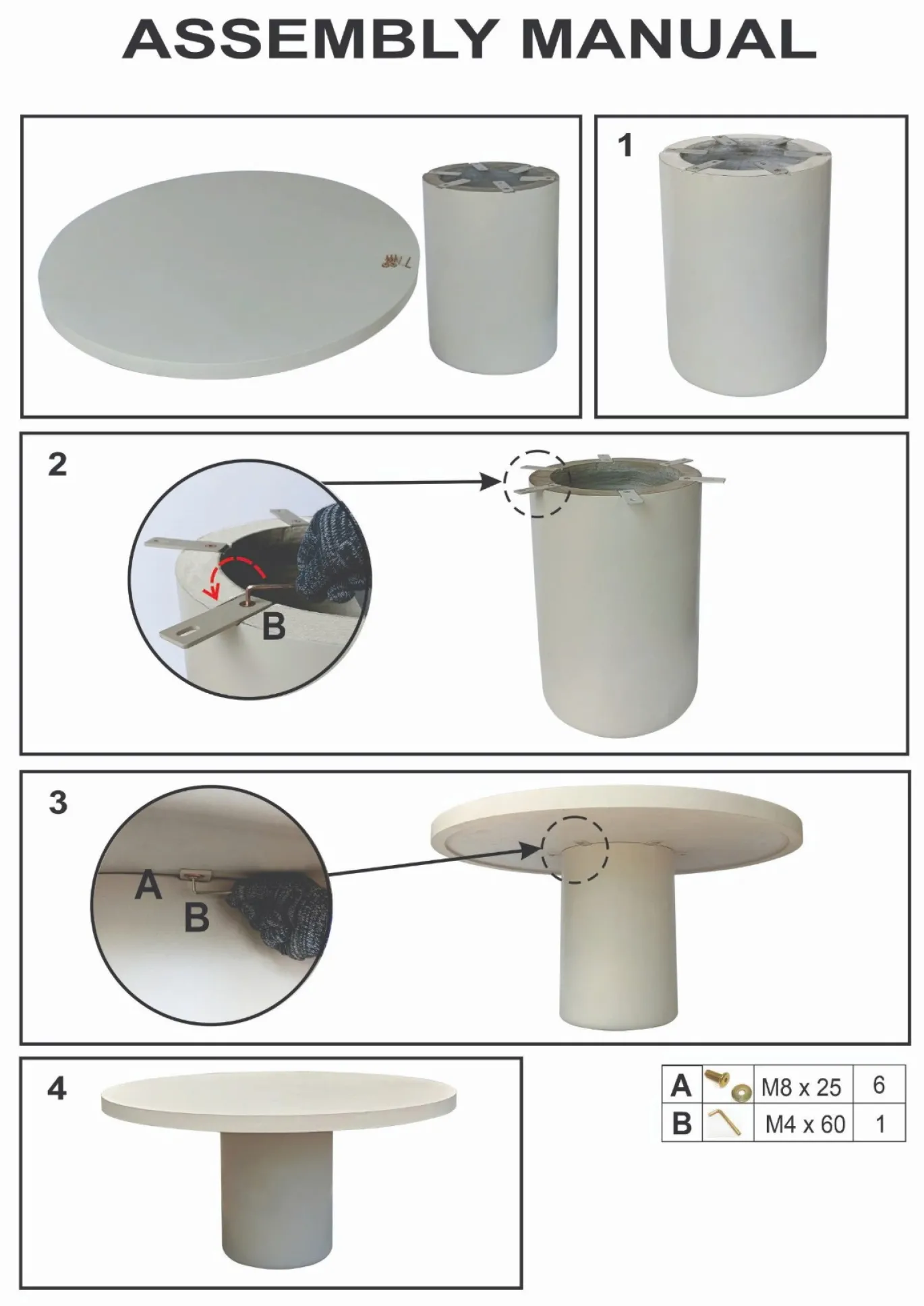 Eettafel Eden Rond Wit 120cm - Giga Meubel