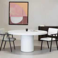 Eettafel Eden Rond Wit 120cm - Giga Meubel