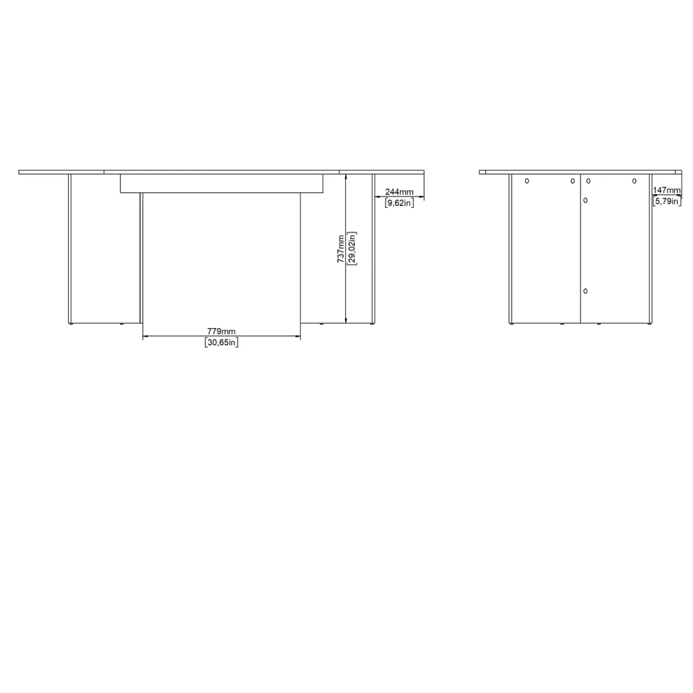 Eettafel Family 100x200cm Cashmere - Giga Living
