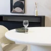 Eettafel Flow Rond Off White 135cm - Giga Living