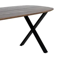 Eettafel Gordon Bruin Deens Ovaal 200cm - Giga Meubel
