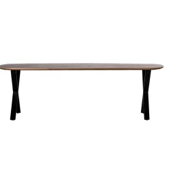 Eettafel Gordon Bruin Deens Ovaal 200cm - Giga Meubel