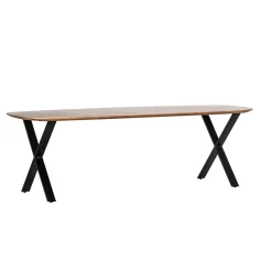 Eettafel Gordon Bruin Deens Ovaal 200cm - Giga Meubel