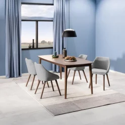 Eettafel Gradje Bruin 180/219x90x75cm MDF - Giga Living