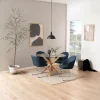 Eettafel Harrie Glas Naturel Ø119x75,5cm - Giga Living