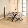 Eettafel Harrie Keramiek Bruin Lemco 135cm - Giga Living