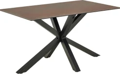 Eettafel Harrie Keramiek Bruin Lemco 135cm - Giga Living